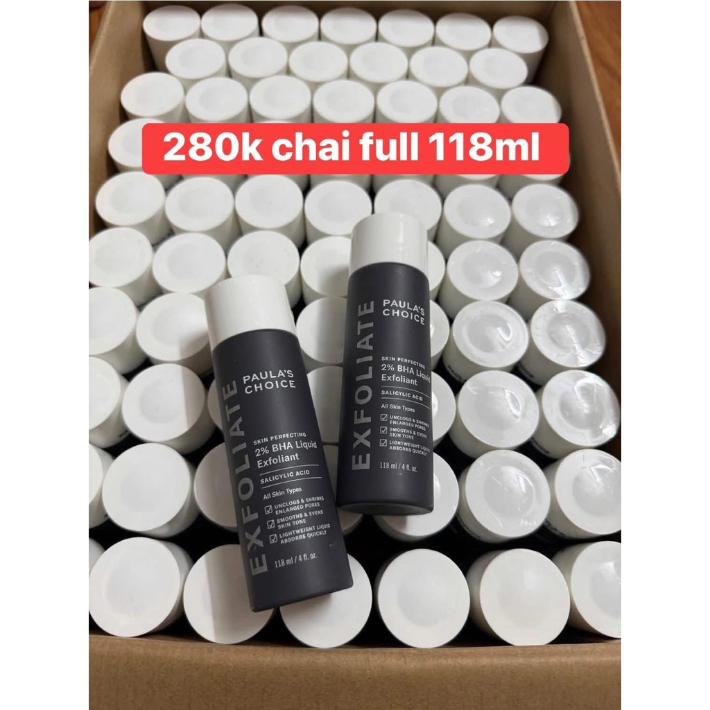 Toner 𝟮%𝗕𝗛𝗔 𝗘𝗫𝗙𝗢𝗟𝗜𝗔𝗧𝗘 𝗣𝗔𝗨𝗟𝗔'𝗦 𝗖𝗛𝗢𝗜𝗖𝗘 bản xách 118ml