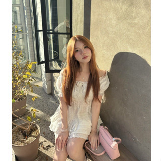 Áo Babydoll Mặc 2 Kiểu Nữ Voan Tơ Chấm Bi Nhí – Tay Trễ Vai Phồng, 2 Lớp Dáng Xòe Ngọt Ngào – Tiệm Của Quít