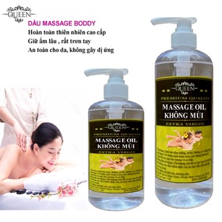 Dầu Massage Body Không Mùi - Chai 500ml - 1 Lít Vòi Nhấn ( Hợp với mọi loại da)