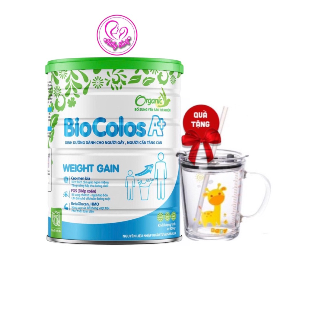 Sữa tăng cân Biocolos A+ Weight Gain lon 900g hỗ trợ ăn ngon hấp thụ tốt