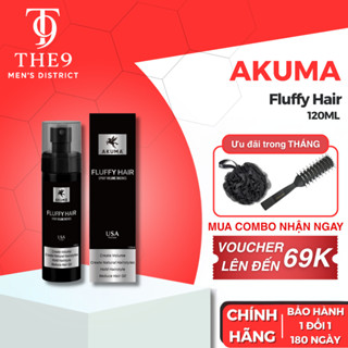 Chai xịt bồng bềnh làm phồng tóc Akuma Fluffy Hair 120ml chính hãng, hỗ trợ tạo kiểu, giữ nếp tóc