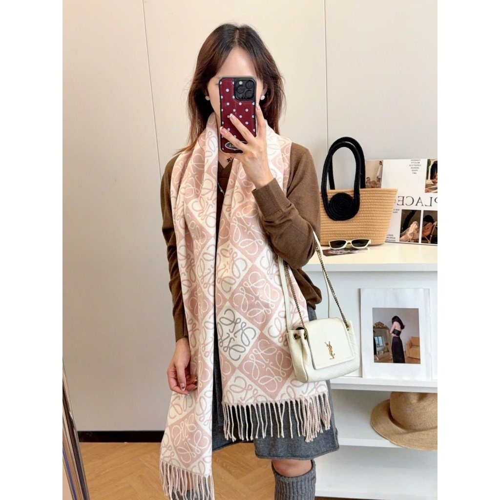 Khăn choàng cổ len dạ Cashmere 180x45cm 2 mặt mềm mịn, giữ ấm tốt - Khăn quàng cổ mùa đông dễ phối đồ