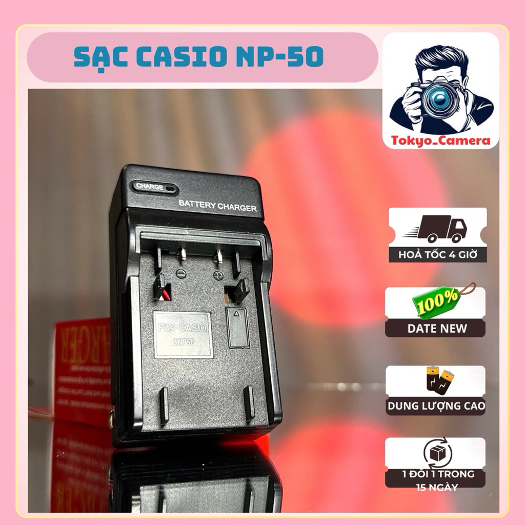 Sạc Casio NP-50 ( sạc thay thế ) dùng cho Exilim EX-V3 , Exilim EX-V7, EX-V7SR , EX-V8SR