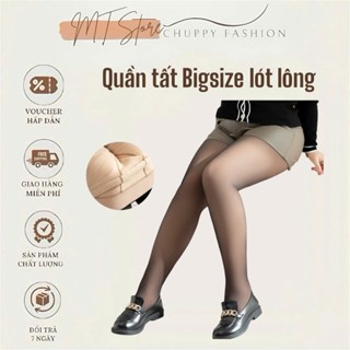  Quần Tất 3D Bigsize Lót Lông Siêu Ấm Siêu Dai Cho Người Béo 3 Màu Đen Cát Cháy Khói 