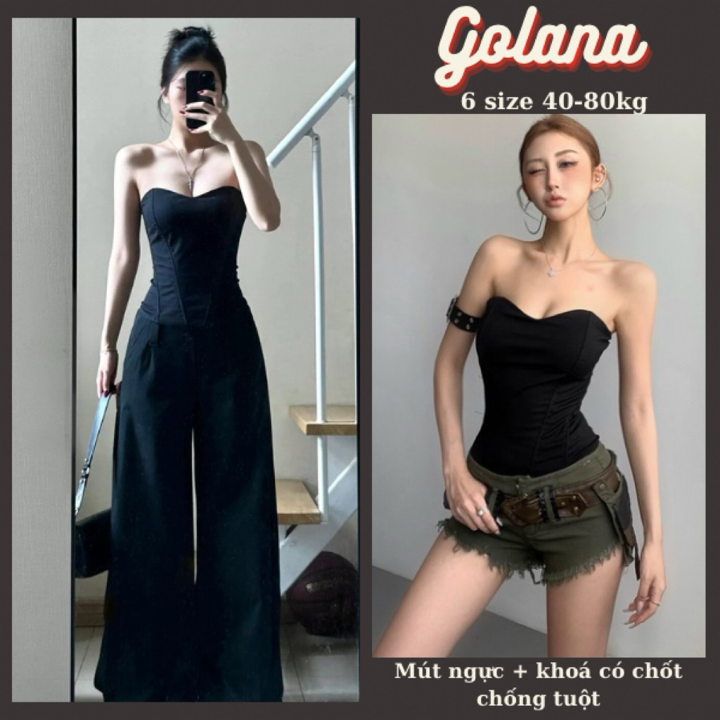 Áo body cúp ngực khoá Lưng có chốt chống tụt Noire Top ( có bigsize) | BigBuy360 - bigbuy360.vn