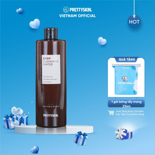 (Tặng 1 gói bông tt 234m) Nước tẩy trang dưỡng trắng Prettyskin 500ml