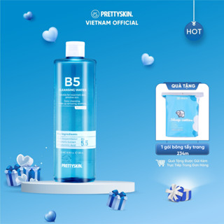 (Tặng 1 gói bông tt 234m) Date 9/2026 Nước tẩy trang B5 Prettyskin 500ml