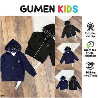  Áo Khoác Nỉ Bé Trai Có Nón Khóa Kéo Eo Vì Thời Trang - Áo Khoác Hoodie Bé Trai Lót Họa Tiết Cao Cấp 