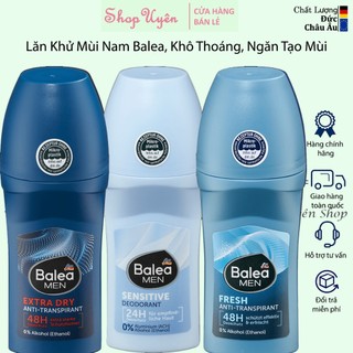 Lăn Nách Khử Mùi Nam BALEA MEN [Hàng Đức] Khô Thoáng, Ngăn Tạo Mồ Hôi, Hiệu Quả 24h-48h, 50ml