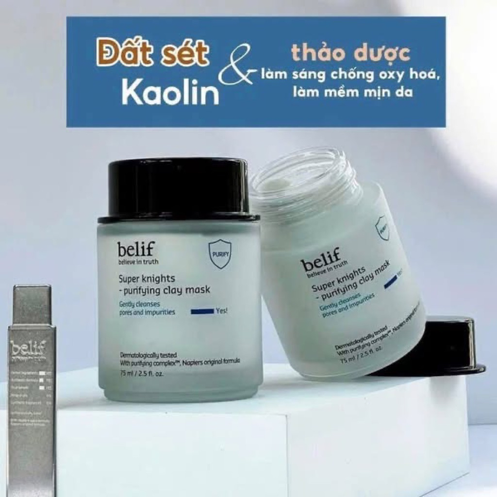 Mặt Nạ Đất Sét Belif Super Knights- Purifying Clay Mask ( hàng chính hãng công ty)