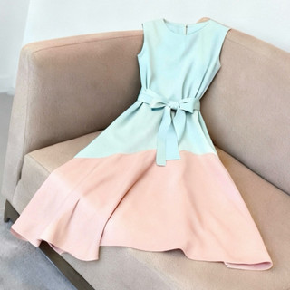 Đầm maxi đi biển mint đuôi cá phối kem xuongvnxk (kèm hình thật)