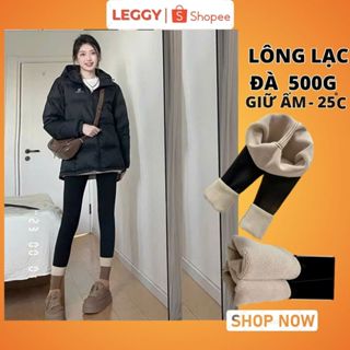   TẶNG KẸP TÓC NƠ  Quần Legging Nỉ Lót Lông Cừu Lưng Cao LEGGY Siêu Dày Dặn Giữ Ấm Mùa Thu Đông Hàng Quảng Châu Cao Cấp 