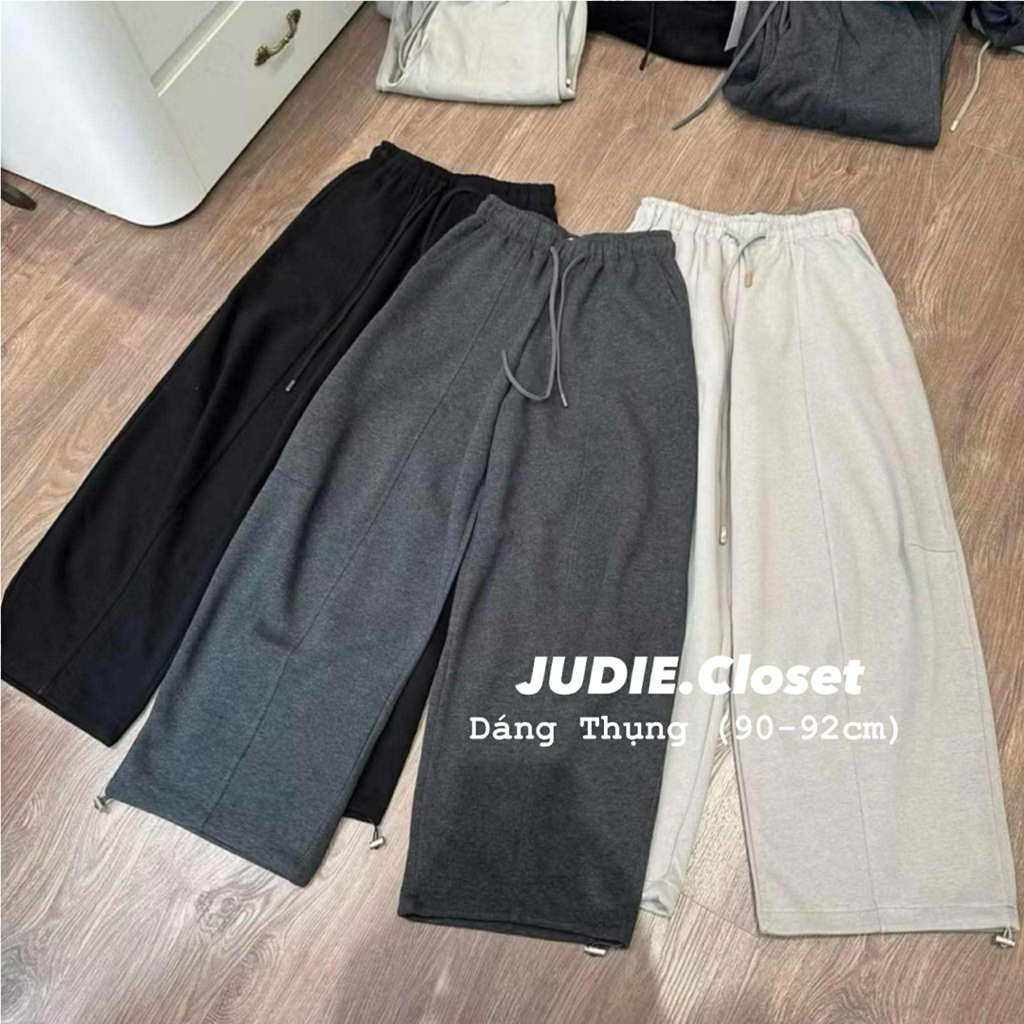 Quần Suông Nữ Dáng Thụng Lửng Chất Len Lông Thỏ Cao Cấp JUDIE.Closet