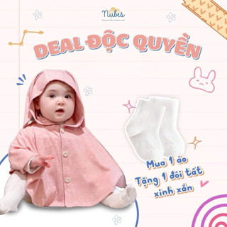 (AC01) ÁO CHOÀNG VẢI COTTON CÓ NÓN TAI THỎ NUBES -CHỐNG NẮNG, TRÁNH GIÓ, THOÁNG KHÍ, MẶC 4 MÙA, CHO BÉ