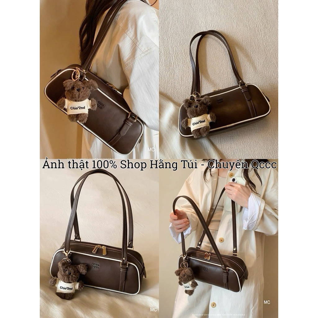 [ VIỀN TRẮNG] Túi CHIOO Kẹp nách size 28cm Tặng Charm xịn sò
