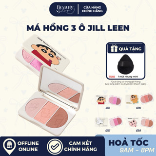   HOẢ TỐC  Bảng Phấn Má Hồng 3 Ô JILL LEEN x Shinchan Lên Màu Chuẩn Mịn Màng Tự Nhiên 