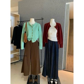 Ngocanh6959 SALE WGWE A313 Áo len cardigan #7382 phong cách tiểu thư basic SLN