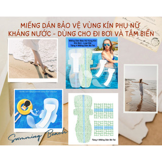 [GIAO HOẢ TỐC - Che Tên] Set 2 Miếng Dán Bảo Vệ Vùng Kín Bơi Lội Cho Chị Em Phụ Nữ- Ngăn Ngừa Nhiễm Trùng (+4 Bịt Tai)
