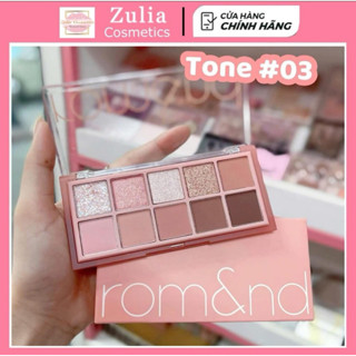 Bảng Phấn Mắt Romand 10 Ô Siêu Lấp Lánh Better Than Eye Palette #03 Rosebud Garden