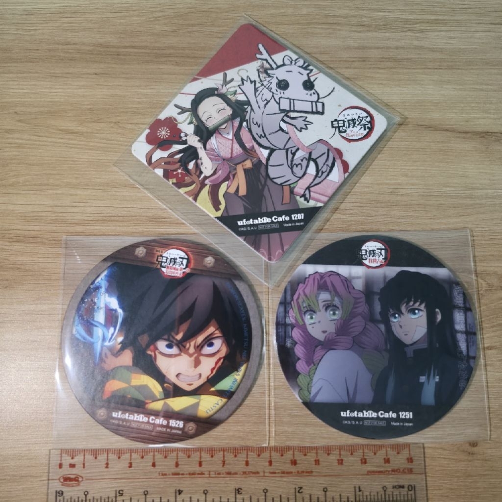 (Chính hãng) Lót ly Ufotable Cafe KNY - Demon Slayer Kimetsu No Yaiba Muichiro Mitsuri Giyuu Nezuko