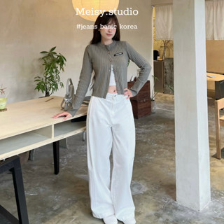  Quần ống rộng ly chéo vải kaki mềm chất cotton gấu 2cm phong cách baisc Hàn Quốc Meisy 