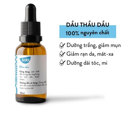 Dầu Thầu Dầu Kobi Castor Oil 30ml nguyên chất dưỡng tóc, lông mày, móng, massage body