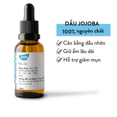 Dầu Jojoba Kobi 30ml nguyên chất dưỡng da mặt, dưỡng tóc, massage body