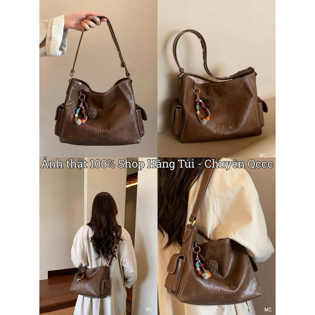 [ TẶNG CHARM SÒ]  Túi HOBO CHIO tặng Kèm CHARM SÒ size 28cm