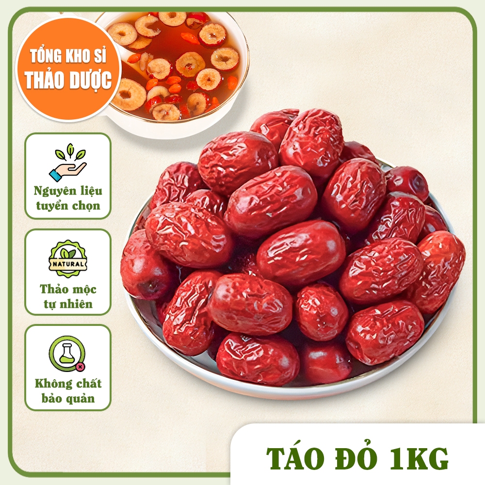 Táo đỏ Hàn Quốc 1kg, dày thịt, hạt nhỏ, vị ngọt, dùng pha trà, hầm canh, ăn vặt, tốt cho sức khỏe