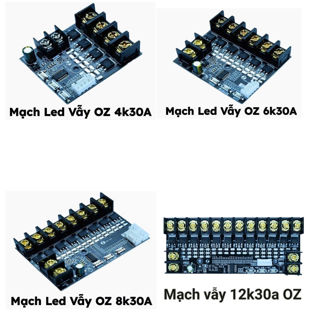 Mạch Led Vẫy OZO 4-6-8-12 kênh, công suất 30A, dùng cho Led quảng cáo