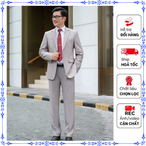 Bộ vest nam trung niên, Vest trung tuổi cao cấp, bộ com lê