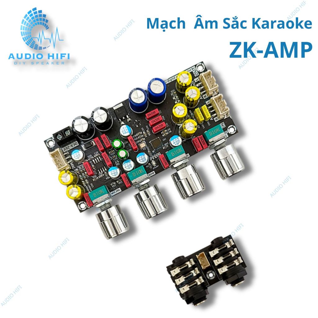 Mạch ZK-AMP âm sắc karaoke reverberation bo Mạch trộn tạo Echo, Reverb 3D bằng chip DSP hát karaoke 