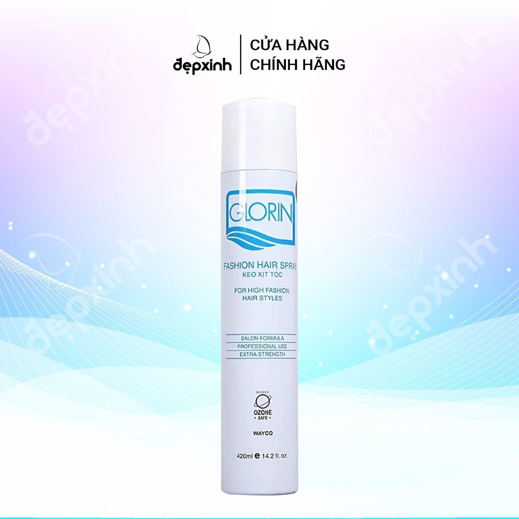 Keo xịt tóc tạo kiểu mềm Glorin 420ml