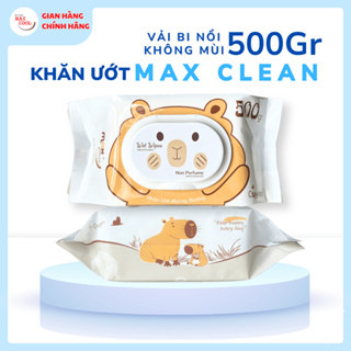 1 Gói Khăn ướt Max Clean 100 Tờ Không Mùi Capybara có thể sử dụng cho bé, Trẻ sơ sinh