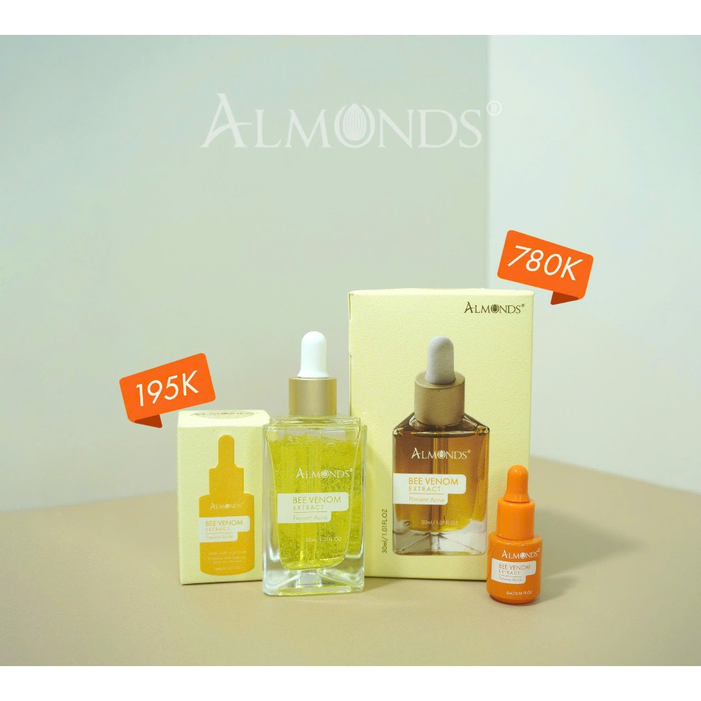 Serum Hỗ Trợ Giảm Mụn Nọc Ong 5ml Almonds