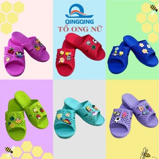 Dép Tổ Ong Nữ (size 35 - 38) Có Sticker Dễ Thương (Nên Đặt Lùi 1 size), Nhiều Màu, Nhựa EVA siêu nhẹ