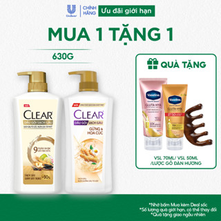  Dầu Gội CLEAR 9 Thảo Dược Cổ Truyền Sạch Gàu Giảm Gãy Rụng 630G 