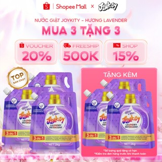 [MUA 3 TẶNG 3] Nước Giặt Joykity Hương Lavender túi 2L Dịu Nhẹ An Toàn Cho Da Lưu Hương 24 Tiếng