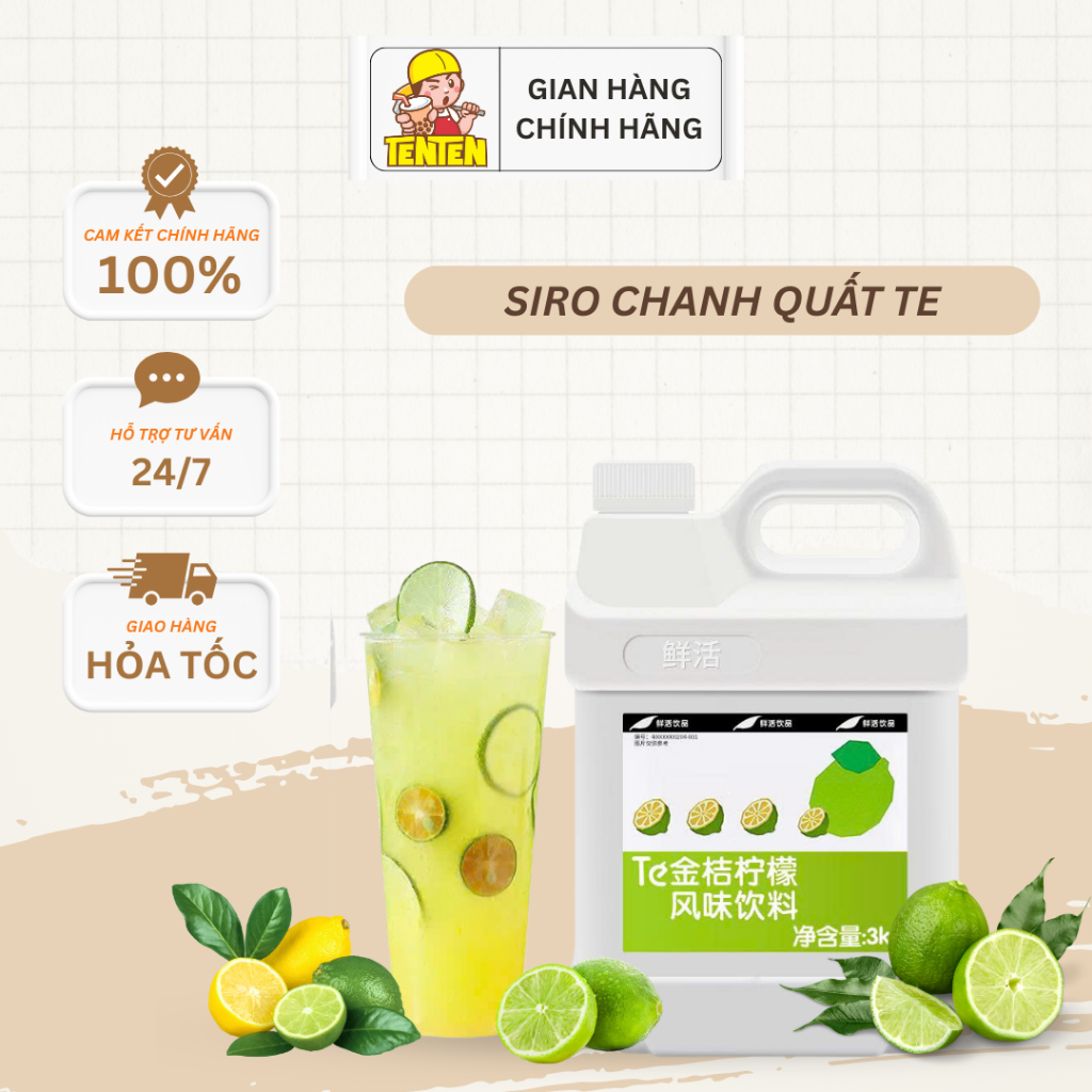 Siro Chanh Quất TE (3kg) - TenTen Topping