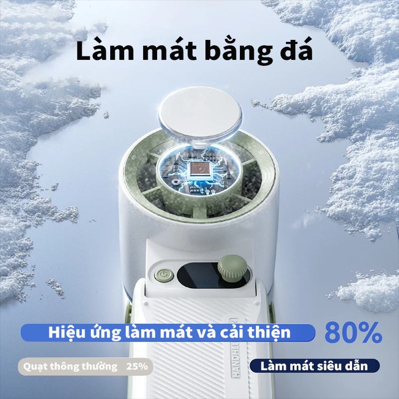 ⚡ quạt mini cầm tay ⚡1-199 cấp  không có tiếng ồn quạt sò lạnh Màn hình LED quạt tích điện mini | BigBuy360 - bigbuy360.vn