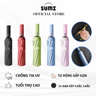 Dù Gấp Gọn SUMI Ô Che Nắng Mưa Cầm Tay Tự Động Đóng Mở 2 Chiều Chống Uv