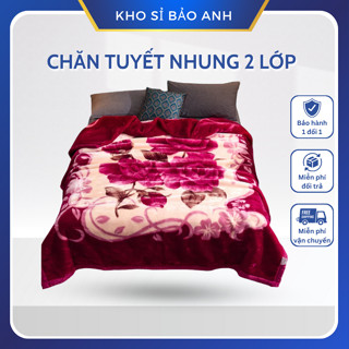[HỎA TỐC] Chăn lông tuyết nhung loại dày 1m6x2m -mền lông tuyết - chăn nhung