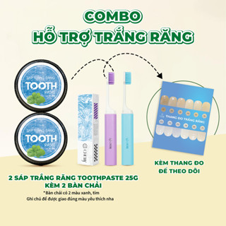   MỚI  Combo 2 Kem Trắng Răng Dạng Sáp Yen COSMETIC - Hỗ trợ Trắng Răng - Ngừa Hôi Miệng 25g Kèm 2 Bàn Chải 