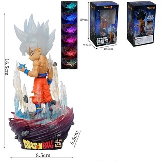  Mô hình Son Goku Ultra Instinct Bản Năng Vô Cực cao 17cm Siêu đẹp Có Led có hộp màu - Dragon Ball Super Đồ Chơi Toy MOHI 