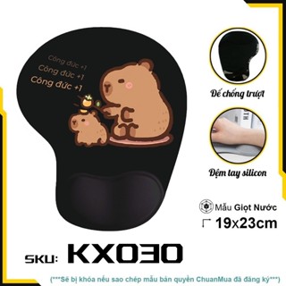   Loại 1  Lót Chuột Capybara SILICON 3D CUTE Mouse Pad   Có Đệm Tay Pad chuột Máy Tính Chuột Lang Nước   