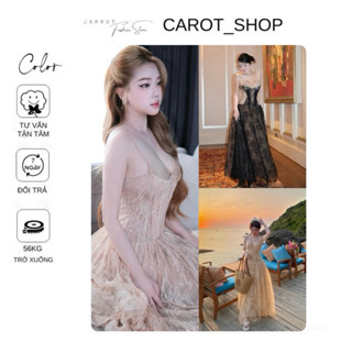  VHT34 Váy “ MAXI KIM SA”  2 dây đi tiệc sinh nhật dáng dài sang chảnh hotgirl by CarotShop 