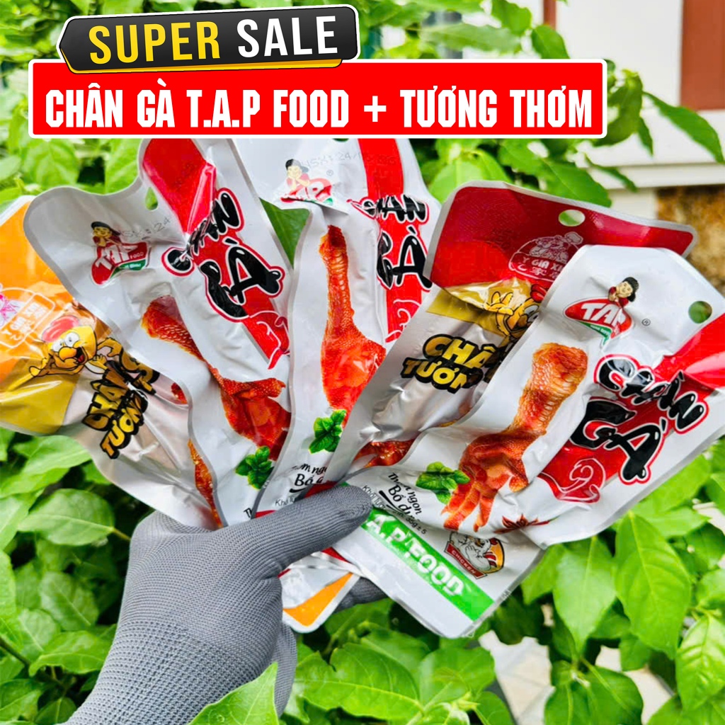 COMBO 10 Chân Gà TAP FOOD/Tương Thơm Tặng 2 Muối Chấm - Chân Gà Ăn Liền Hương Vị Tứ Xuyên - Đồ Ăn Vặt Chính Hãng