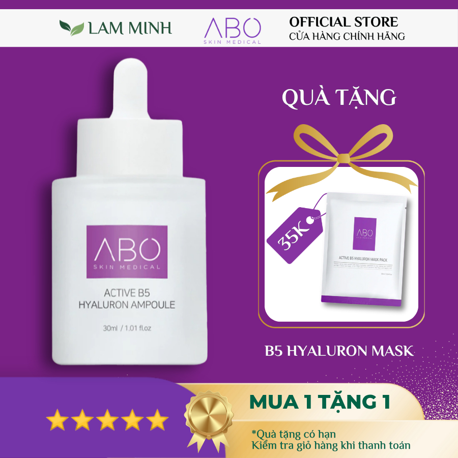 Serum HA B5 ABO – Cấp Ẩm, Phục Hồi Da, Làm Dịu & Sáng Da 30ml