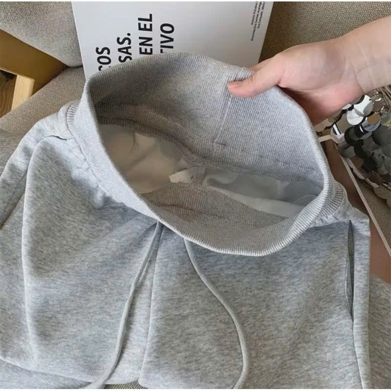 Quần ống rộng vải nỉ lì mịn JISOO FASHIONS lưng cao tôn dáng cạp chun co dãn dành cho nữ QS12 | BigBuy360 - bigbuy360.vn