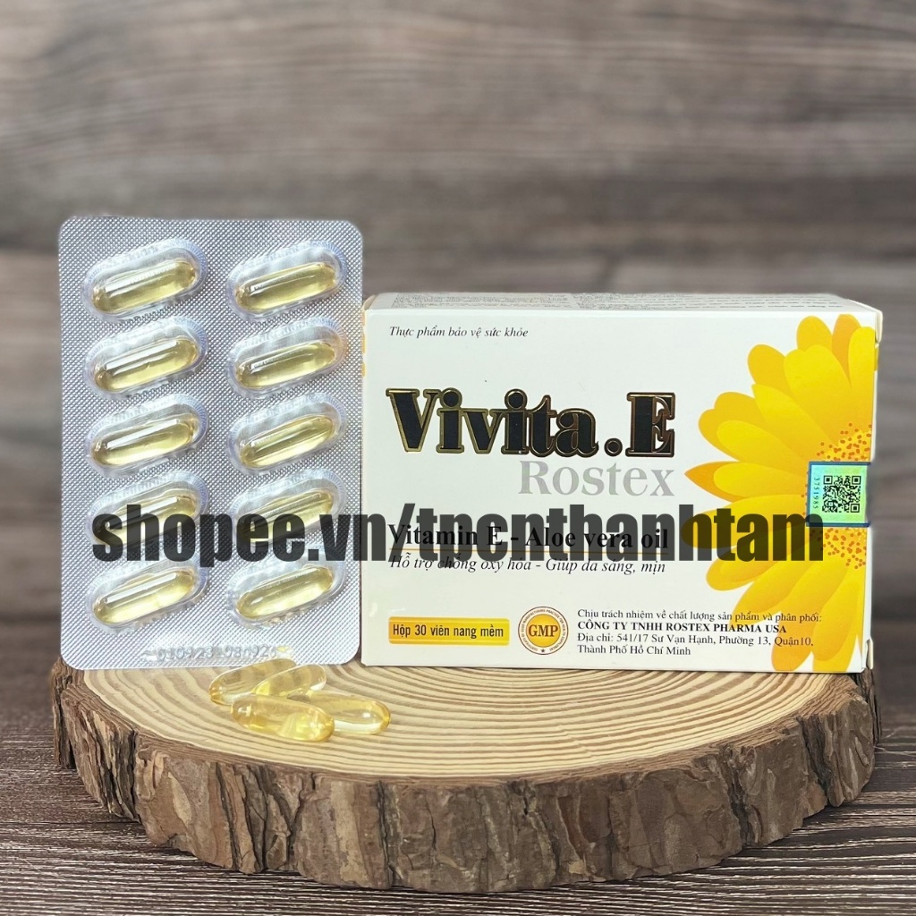 (Trắng) Viên uống VIVITA E TRẮNG 30V giúp làm trắng da, chống lão hoá, giảm nám, mờ thâm